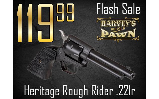 $35 Lays It Away! Heritage Rough Rider .22lr BLack - Flash Sale 06/30/26