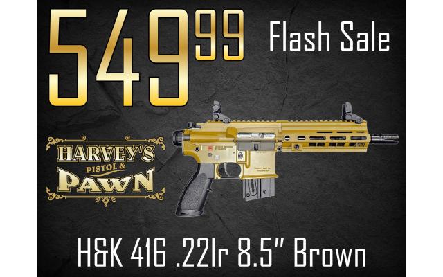 $71 Lays It Away! Heckler & Koch 416 .22lr 8.5" Brown - Flash Sale 07/20/26