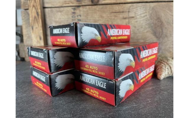 250rds American Eagle 230gr .45ACP