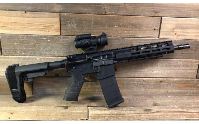 Pre-owned Ruger AR-556 5.56NATO In Box with Pre-owned Aimpoint Patrol Rifle Optic