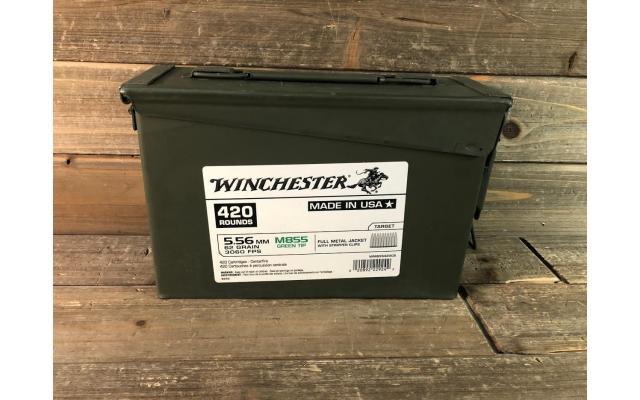 420 Rounds of Winchester 62gr 5.56 M855 Green Tip