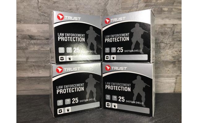 100 Rounds of Trust Law Enforcement Protection 2-3/4" 12GA 00 Buck