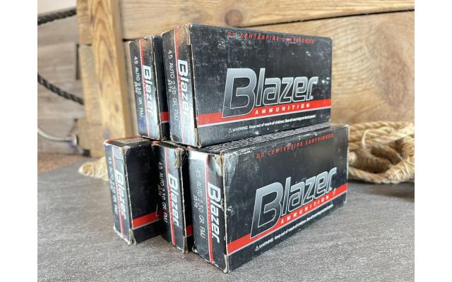 250 Rounds Blazer .45ACP 230gr Ammunition